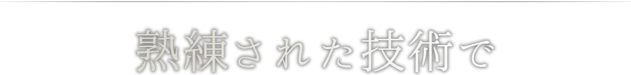 熟練された技術で